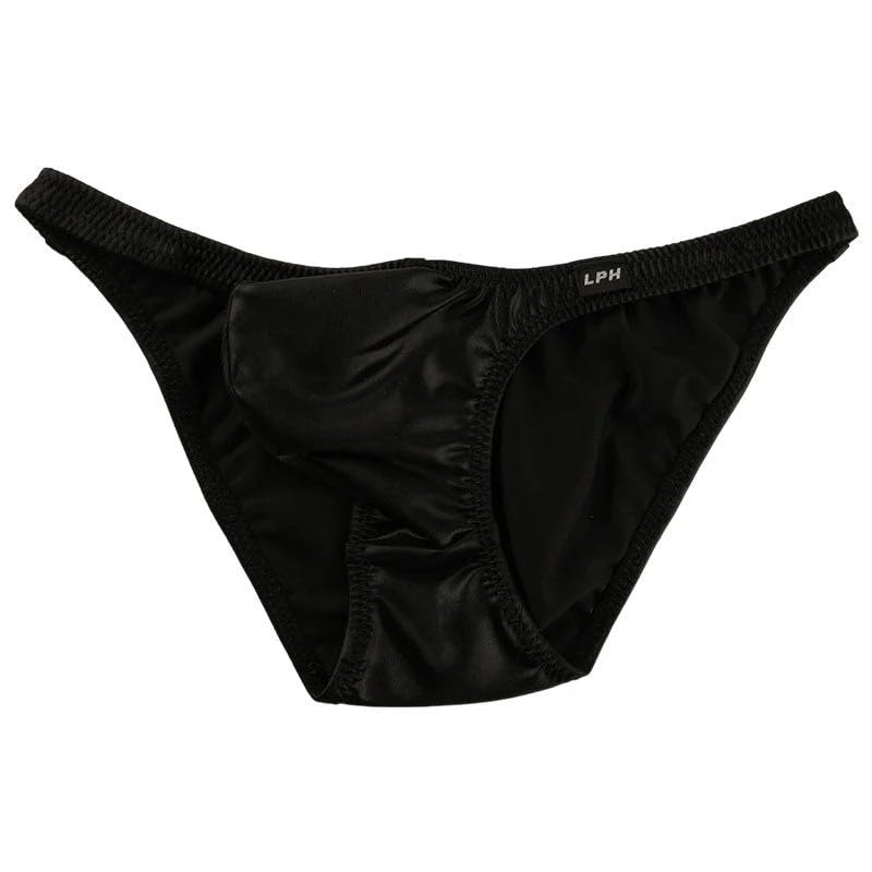 La Pomme Super Wet Bikini Made In Made with Wet Black Men's Shorts, Japan, Glossy, Fabric, Upward-Facing Pouch, Full-Back Bikini, 620087,