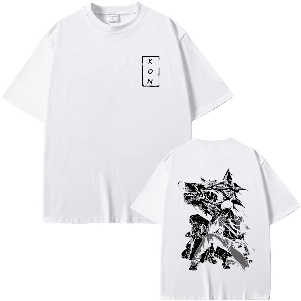 Japanese Anime Chainsaw Unisex Hayakawa Aki Hayakawa Aki Summon Fox Devil Kon Graphic Tshirt Unisex Unisexga Casual pure cotton T Shirts