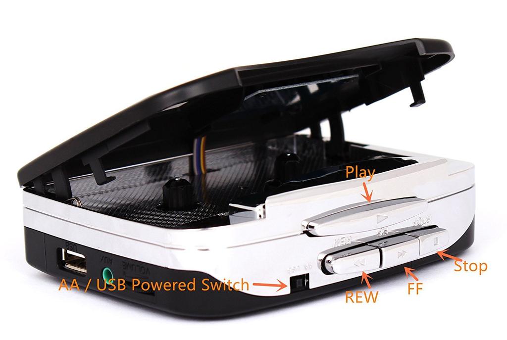 No PC Required MP3 Conversion Cassette Tape Player Easy Operation To Convert and Save Directly To USB Memory Can Also Be Used As a Regular Player