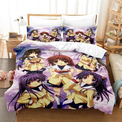 Anime Clannad Nagisa Furukawa Duvet Cover Bedding Comforter Sets Soft Quilt Cover and Pillowcases Single/Double/Queen/King
