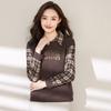Women's Spring New Fashion Check Fake Two High Grade Loose Long Sleeved Top