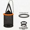 Durable Mesh Foldable Fishing Basket Bait Container Live Fish Net  Shrimp Keeper
