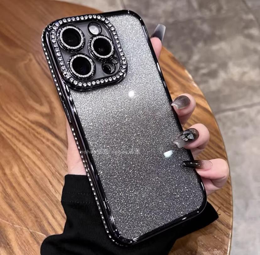 Verlauf Glitzer Strass Hülle für iPhone 17, 16 Pro Max, 15, 14 - Vollständige Abdeckung, Sturzsicherer Schutz