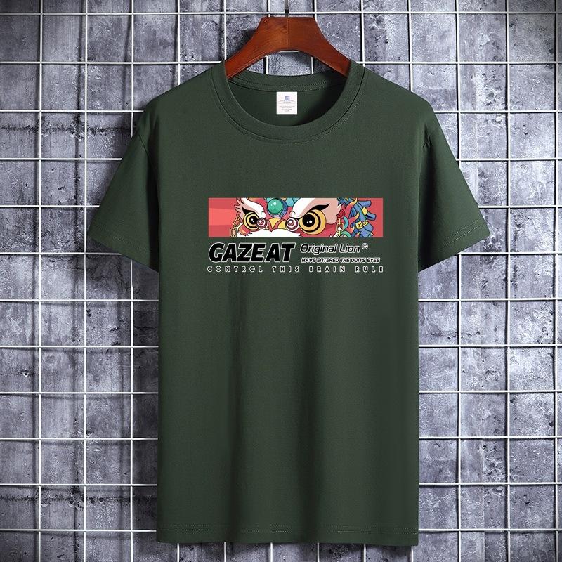 Летняя мужская футболка с круглым вырезом в стиле минимализма 2025 года большого размера с короткими рукавами из хлопка, удобная футболка, топы, одежда с коротким рукавом для мужчин 4XL