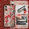 Phone Holder Wrist Strap Phone Case For MOTO E13 Anti-dust Chinese Style Kickstand Fashion Ring Anti-knock Wristband