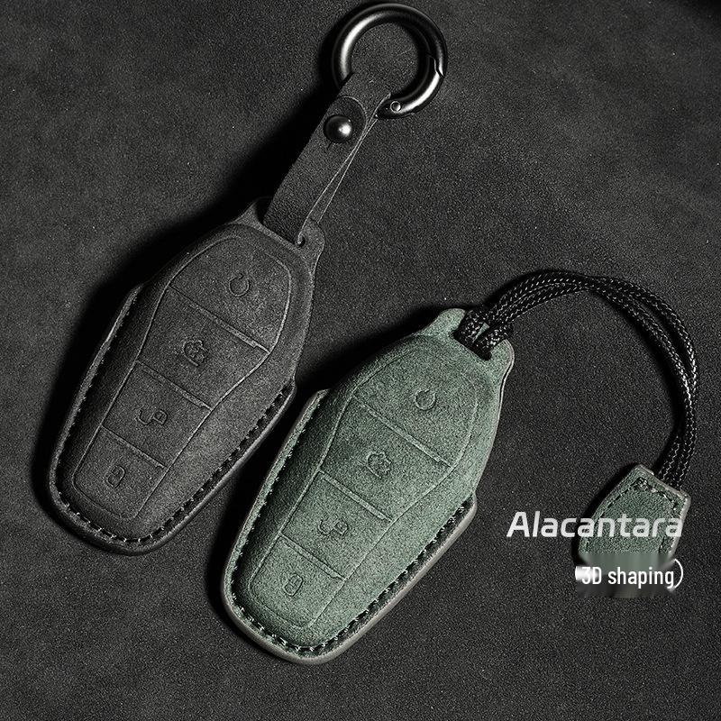 BYD Car Key Suede Case for Tang DMI, Han EV, Dolphin, Seal, Song PLUS, Yuan DMP Models