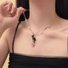 Sweet and Cool Cute Cat, Star Pendant Necklace, Female Niche Dopamine Love Beaded Splicing Fashion Collarbone Chain