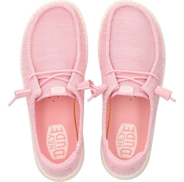 Женская обувь Dude Wendy stretch sox sneaker rosa белые