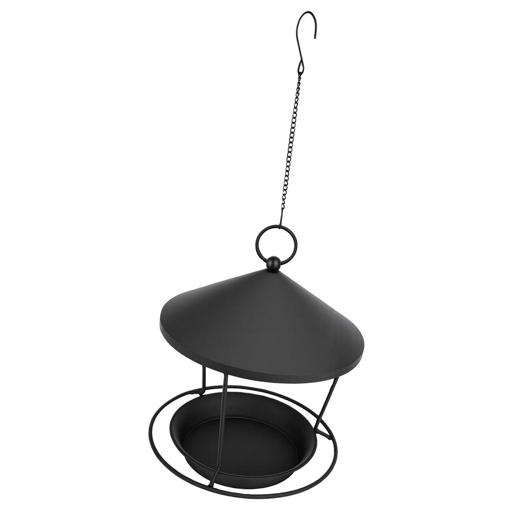 Wild Bird Feeder Iron Hanging Bird Feeder Simple Design Wide Opening Easy Clean for Outdoor Garden Patio