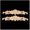 Wood Carved Unpainted Rose Flower for Cabinets Window Mirror Door Home Decor
