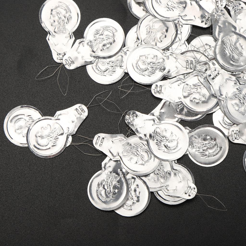 100Pcs   Needle Threader Aluminum Wire   CrossStitch Insertion Hand Machine Sewing Tool(Single   )