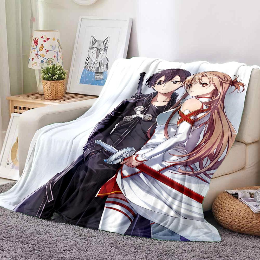 Sword Art Online Flannel Blanket Throw Blanket Soft Warm Sofa Bed Camping Car home Decor Unique Christmas Gift C930367