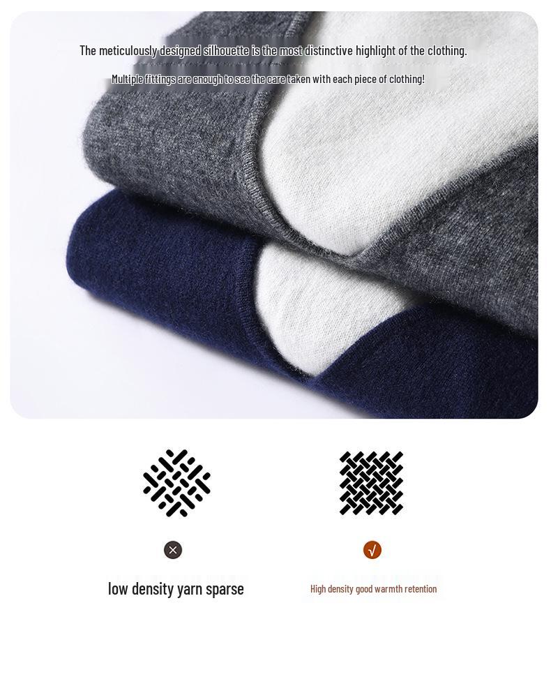 35% Cashmere Women's Color Block Faux Layered Korean Style Pullover Sweater