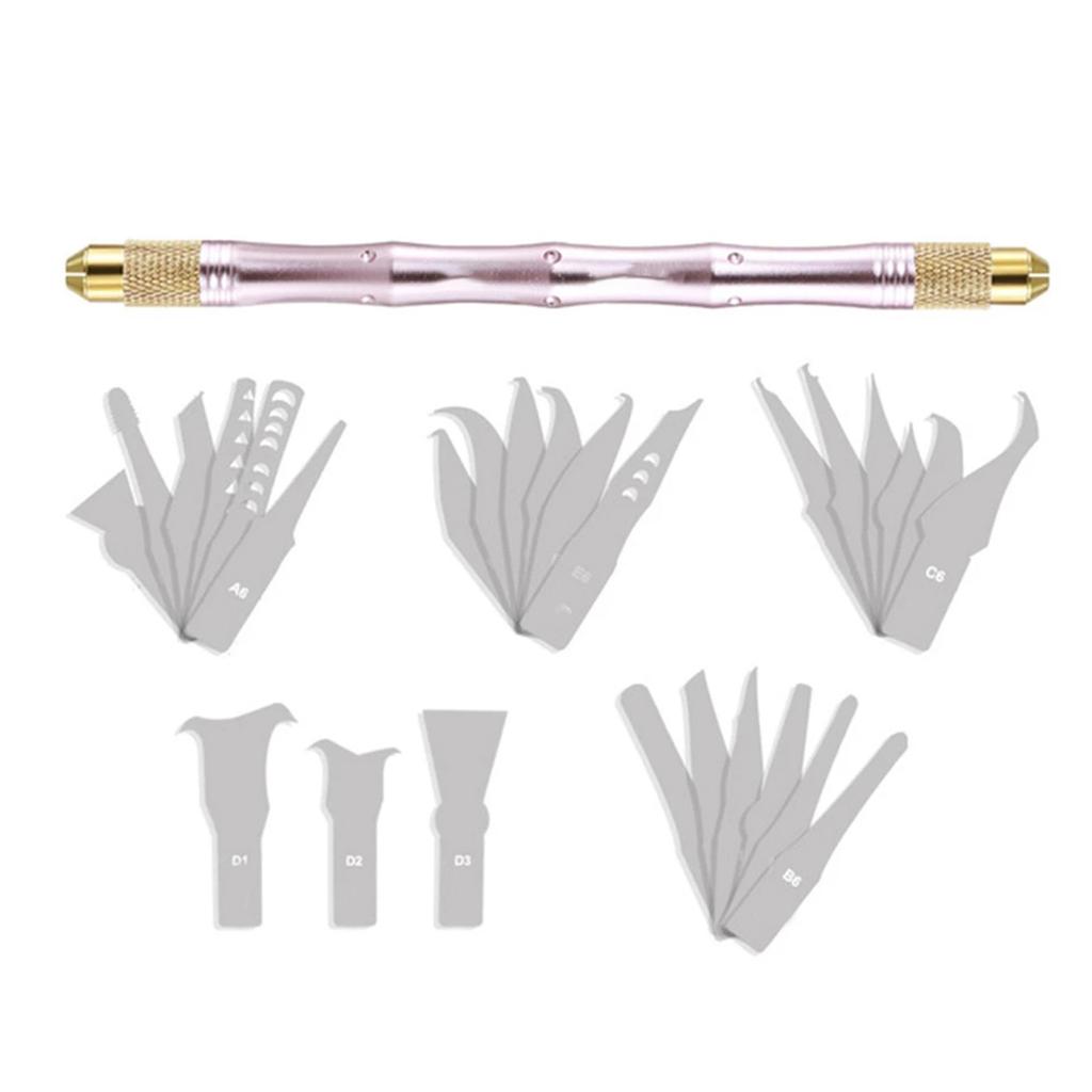 BST-69A+ 28 In 1 Hand Finish Blades CPU IC Chip Glue Remover Knife Motherboard Pcb Underfill Clean Scraping Pry Tool