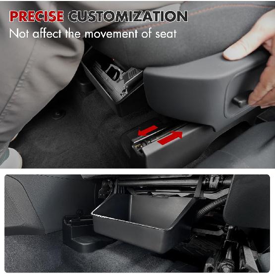 Mabett Under-Seat Storage Box for Ford Maverick Power Seat -2025, Front Row Electric Seat Underseat Organizer Accessories