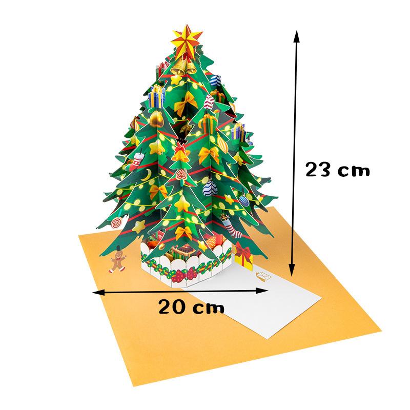 Top Quality New 3D Christmas Greeting Card Creative Pop Up Hand-Made Cards Colorful Christmas Holiday Thanksgiving New Year Card
