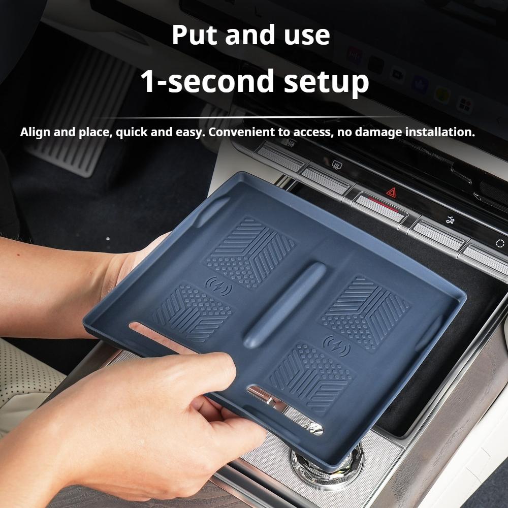 Fit For ZEEKR 9X 2025 Car Specialized Center Console Wireless Charger Silicone Mat Set Interior Decoration Modification