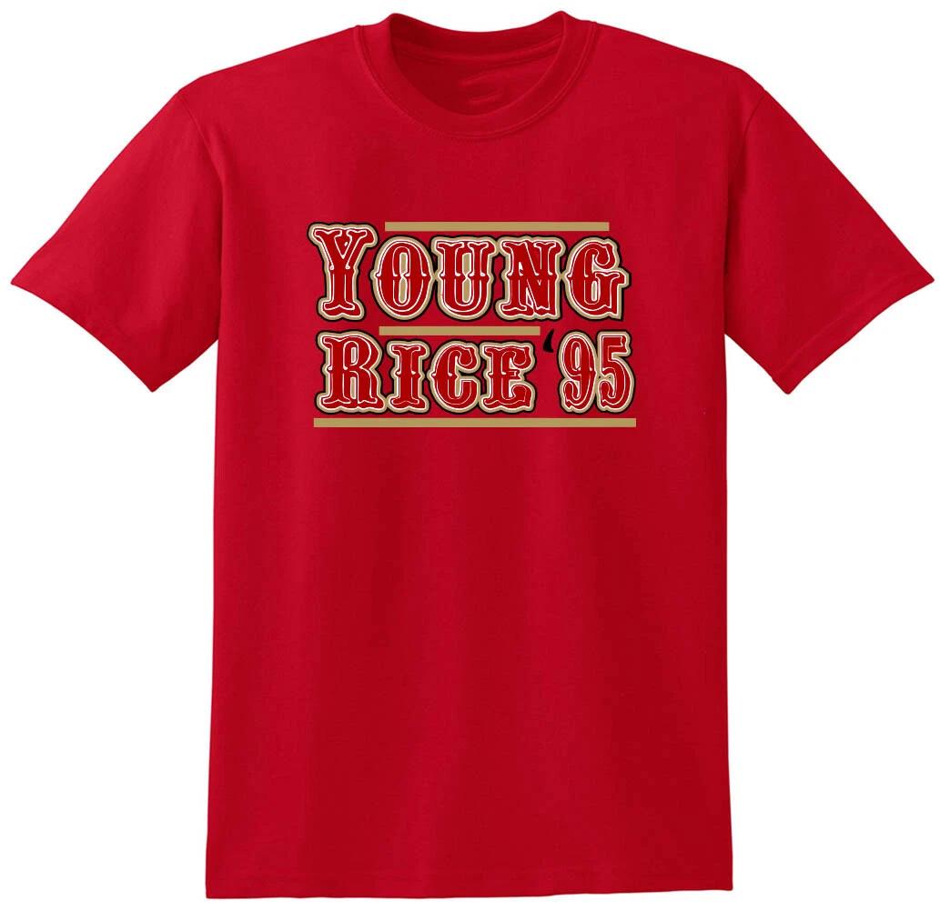 Steve Young Jerry Rice San Francisco 49ers 1995 Long Short Sleeve T-Shirt XXL