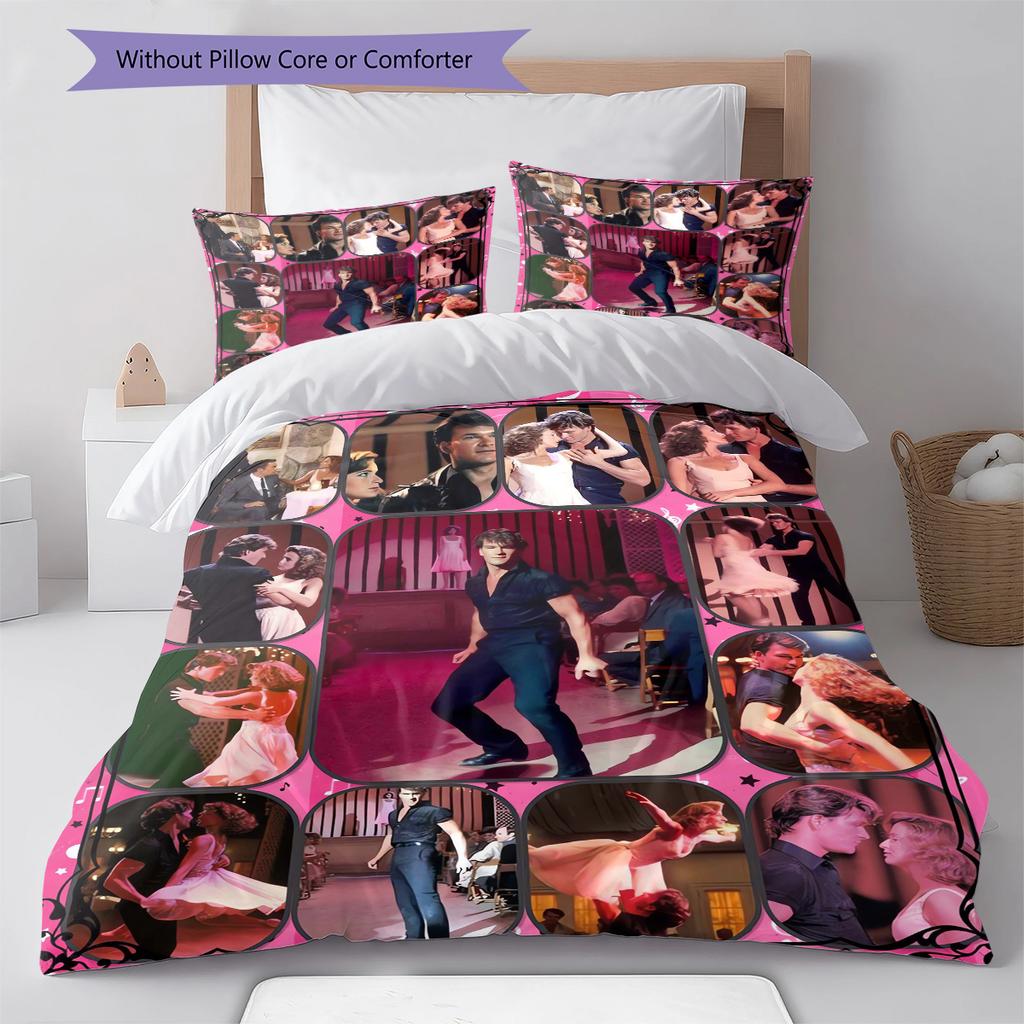 Dirty Dancing Pattern Bedding Quilt Set Quilt Cover Pillowcase Home Decoration Gift (1 * duvet cover + 2 * pillowcase, without core)
