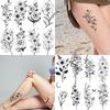 12 sztuk Tymczasowe Tatuaże Kwiatowe Wzory Wodoodporne Długotrwałe Naklejki na Ciało Na Uda Kobiety Dorośli