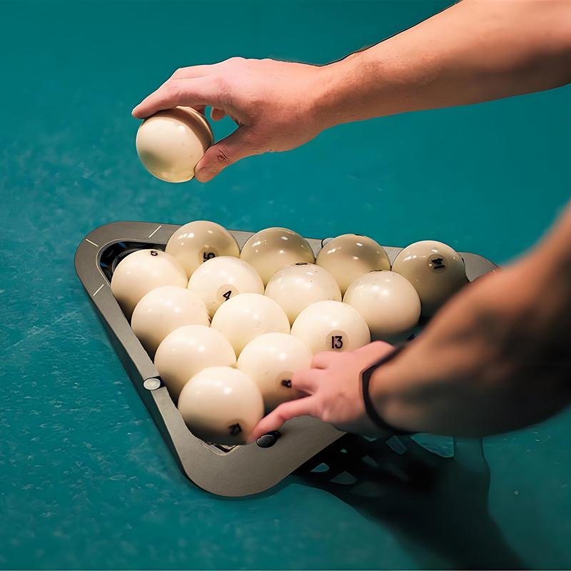 Precision-Engineered Professional Billiard Rack System That Eliminates Gaps,Heavy Duty Solid Wood Billiard 8-Ball/9-Ball