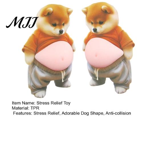 Anti-collision Sticker 1 Pair 3D Belly Dog Anxiety Stress Relief Elastic Tummy Cartoon Puppy Decal Fat Animal