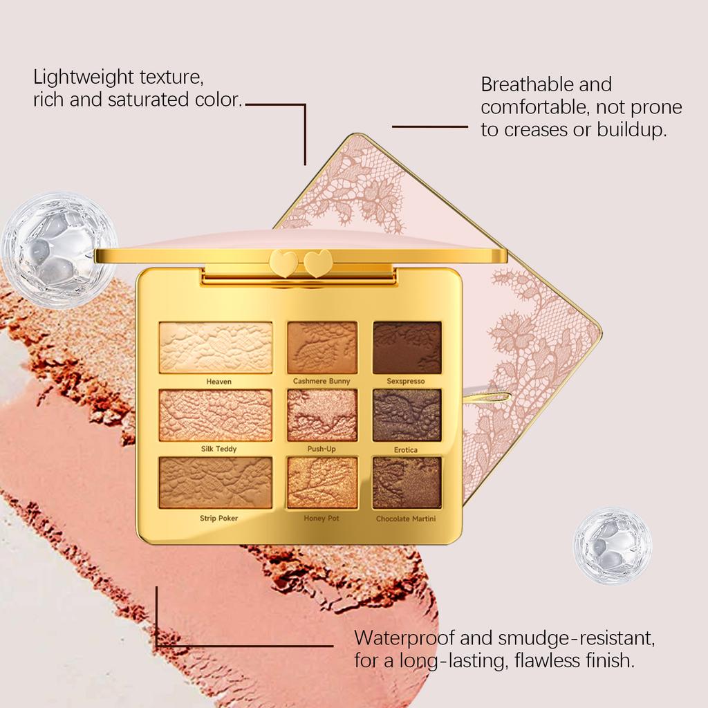 Palette ombretti AMZ a 9 colori, un trucco ombretti multiuso a 9 colori per l'uso quotidiano portatile a feste e riunioni