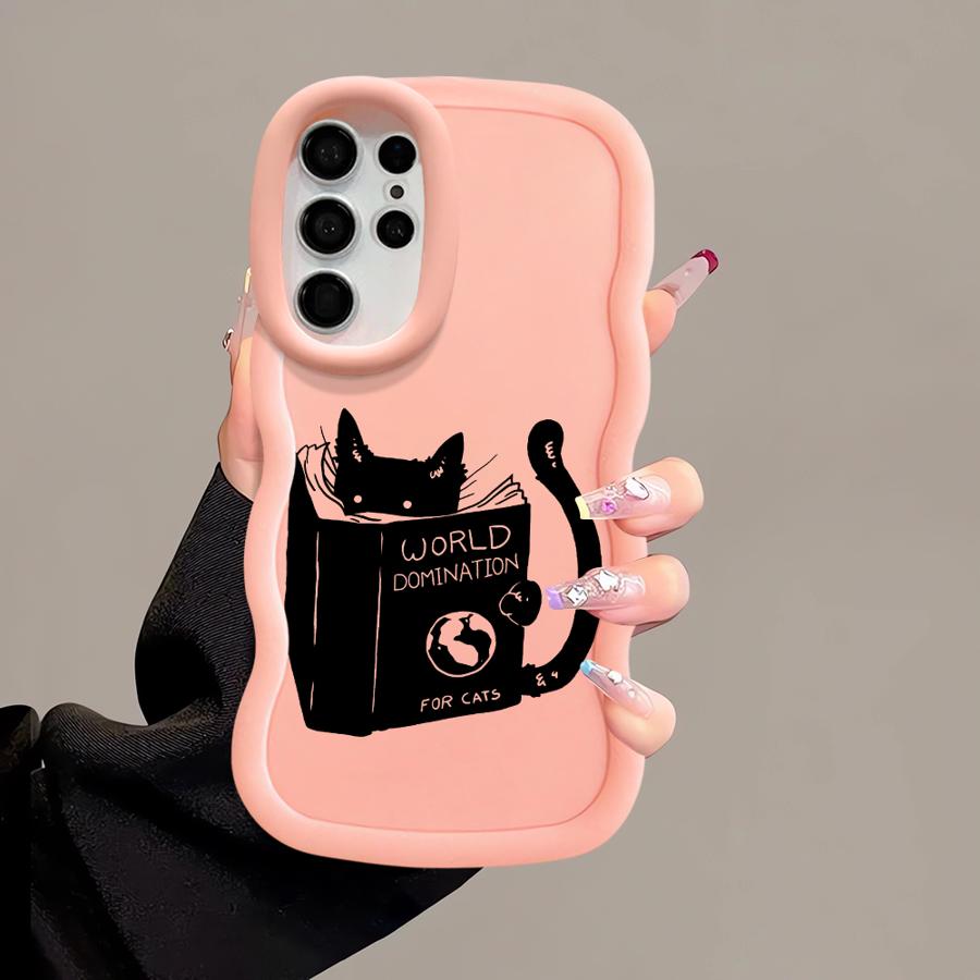 Think Cat Soft Phone Cover Case for Samsung Galaxy A26 S20 FE A25 S23 Plus S25 S21 S22 Ultra S24 A35 A36 A54 A55 A24 A34