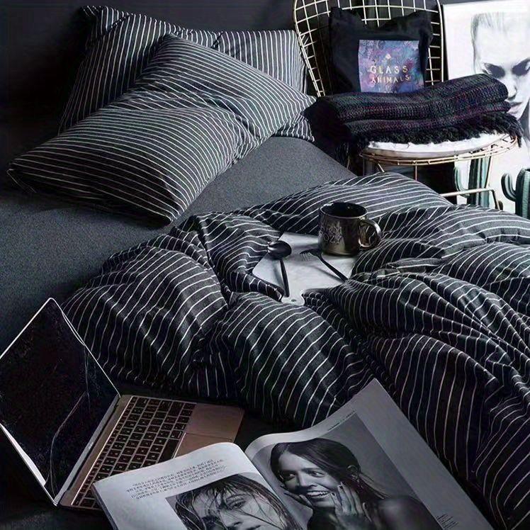 Leopardtrykk Vintage Vasket Bomull Laken Dynetrekk Firesett Student Enkelt Hybel Tredelt Sengetøysett