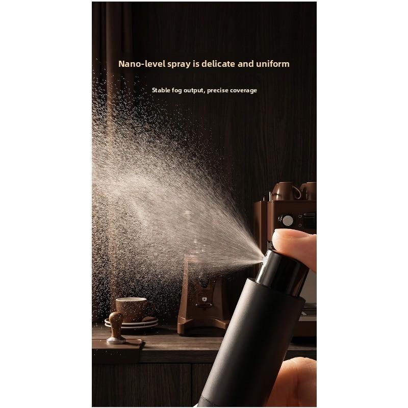 Tragbare Kaffee-Sprühflasche, Glaskörper mit Druckmechanismus, antistatisch und staubdicht, Kaffeebohnen-Mahlzubehör.