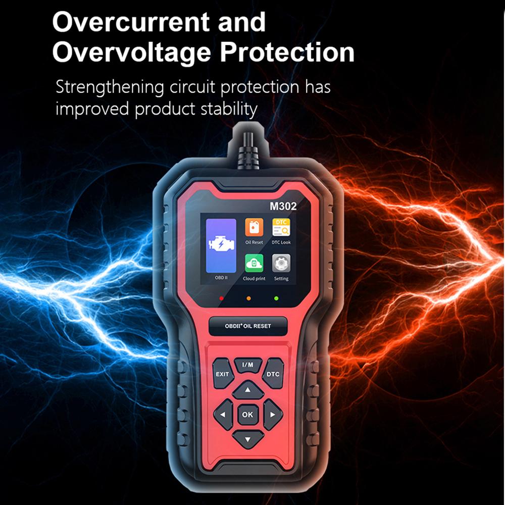 Clear Fault Code Reader M302 Automotive Fault Diagnosis Tool Multi-language Car Accessories Car OBD2 Scanner