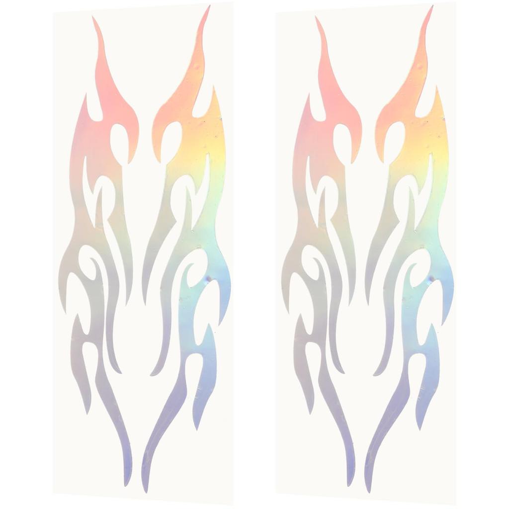 TOPPERFUN Sticker Car Motorcycle Fire Pattern Flame Reflection Set of