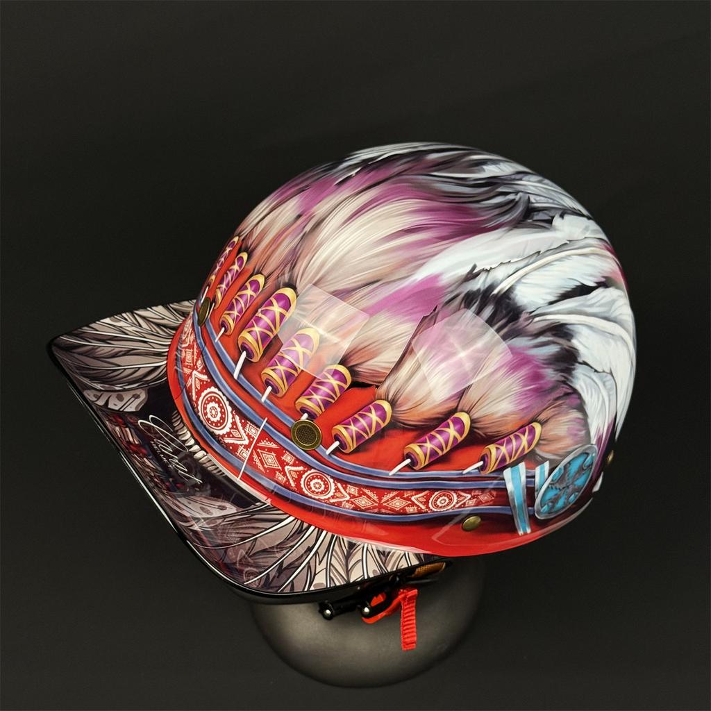 Motorcycle Half Helmet DOT Appd Shell Open Face UnisexAdult Helmet for Motorcycle Scooter
