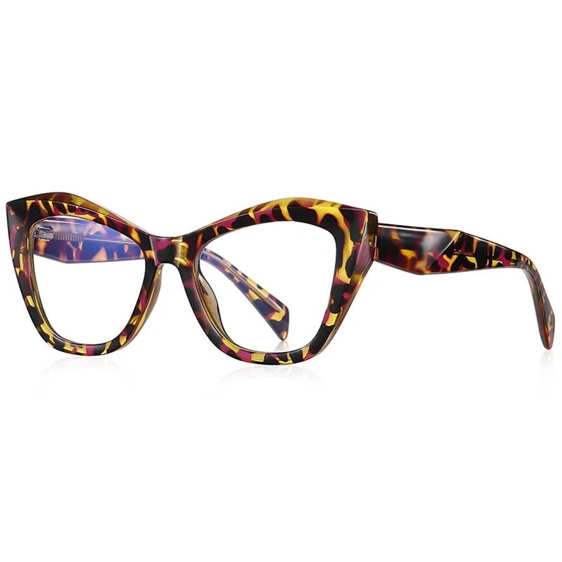 Green Pink Cat Eye Glasses Anti Blue Light Photochromic Myopia Progressive Prescription Eyeglasses With Recipe
