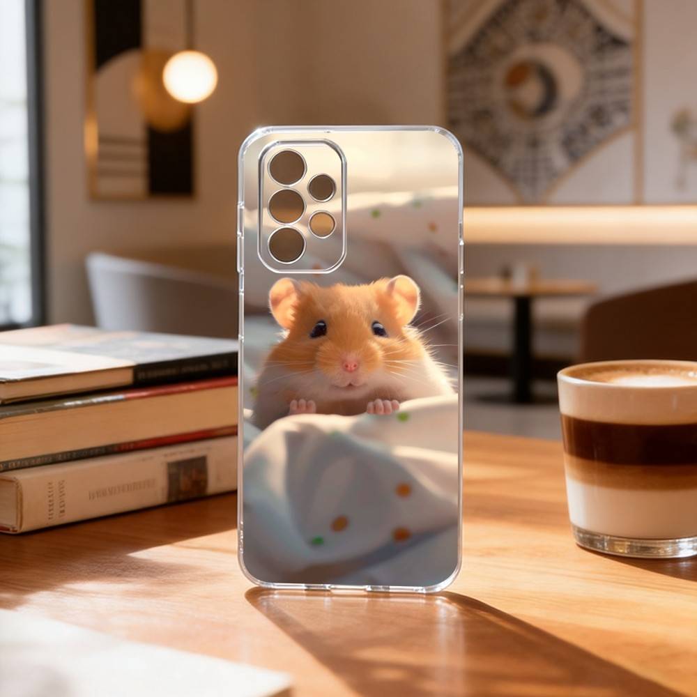 

Cute Animal fluffy Hamsters Phone Case Transparent Silicone Soft For Samsung S25,S24,S21,S22,S23,S30,Ultra,S20,Plus,Fe Samsung S20ULTRA5G