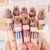 1/2/3/4pcs Kawaii Capybara 10-Color Ballpoint Pen Cute Cartoon Ballpoint Pen School Office Supplies Student Stationery Gifts