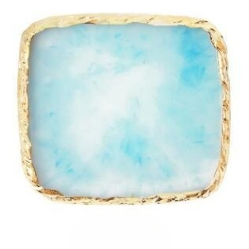 1Pc Exclusive Nail Resin Palette Gold Edge Agate Flakes Nail Painting Color Palette Nail Display Board Tools