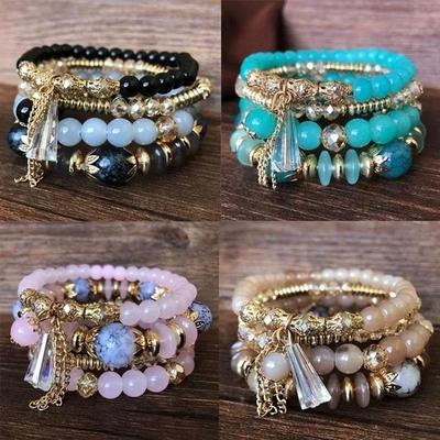 Pulsera de Moda para Mujer Regalos de Compromiso Boda Joyería Moda Cristal Arcoíris Acero Inoxidable Pulseras Accesorios Regalos