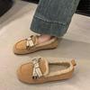 Winter Fluffy Shoes Winter Retro Birkenstocks Flat-soled Soft-soled Outer Wear Velvet Warm Cotton Shoes