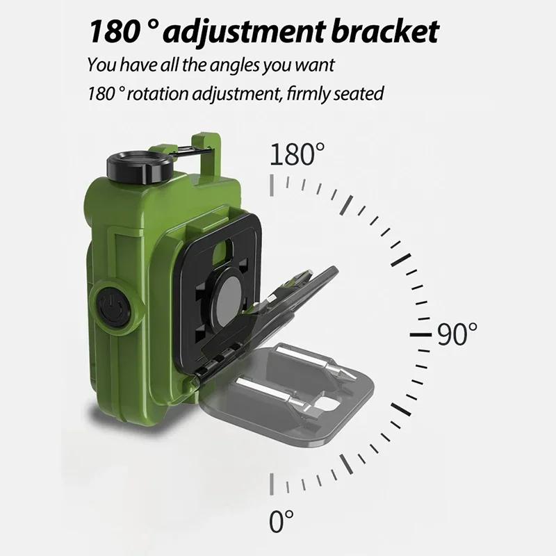 Mini LED Flashlight Super Bright Rechargeable Keychain Light Outdoor Emergency Camping Pocket Lamp With Tail Magnet Corkscrew