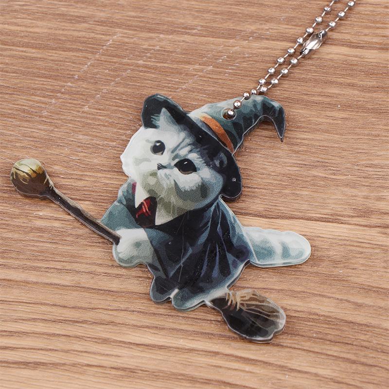 New Double-Sided Thickened Flat Magic Cats Car Pendants Christmas Tree Ornaments
