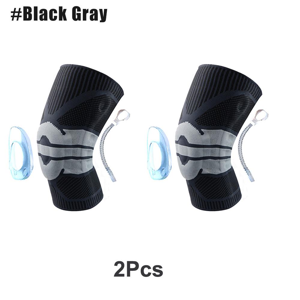 Ginocchiera Compressione con Supporto a Molla in Gel di Silicone per Menisco Strappato Artrite Corsa Stabilizzatore Rotula Uomo