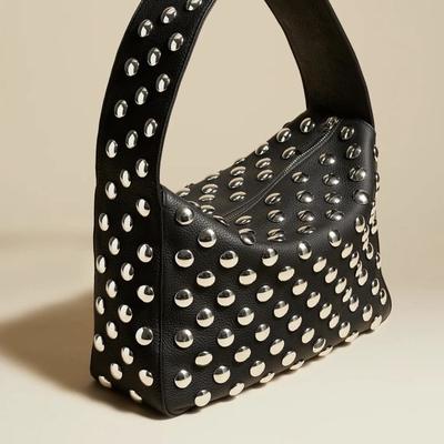 Winter New Niche Design Bag Noodles, Spikes, Vegetable Basket Bag, Metal Technology Sense, Shoulder Zipper Women's Bag, Versatile