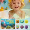 6 Pack Kids Bath Bombs Gift Set, Ocean Themed Fizzing Bath Bombs with Surprise Inside, Gentle Moisturizing Bubble Bath for Toddlers