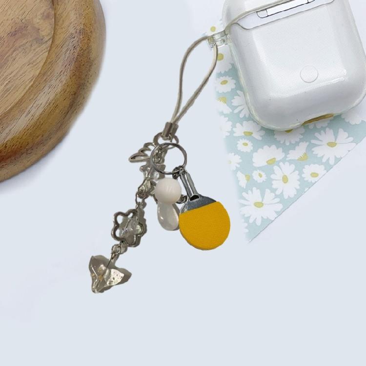 3D Table Tennis Pendant Keyrings Keychains Sports Small Table Pingpong Keychain Cute Sports Keychain Pingpong Pendant