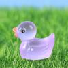 10Pcs Fluorescent Statues Creative Shape Vibrant Color Adorable Appearance Hand-crafted Luminous Tiny Duck Statues Miniature Animal Figures Supplies