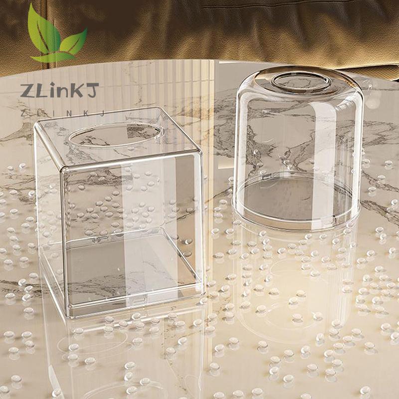 1 Stück Einfache Quadratische/Runde Acryl-Taschentuchbox Wohnzimmer Schreibtisch Transparente Serviettenbox Ins Stil Zuhause Kreative Badezimmeraufbewahrung