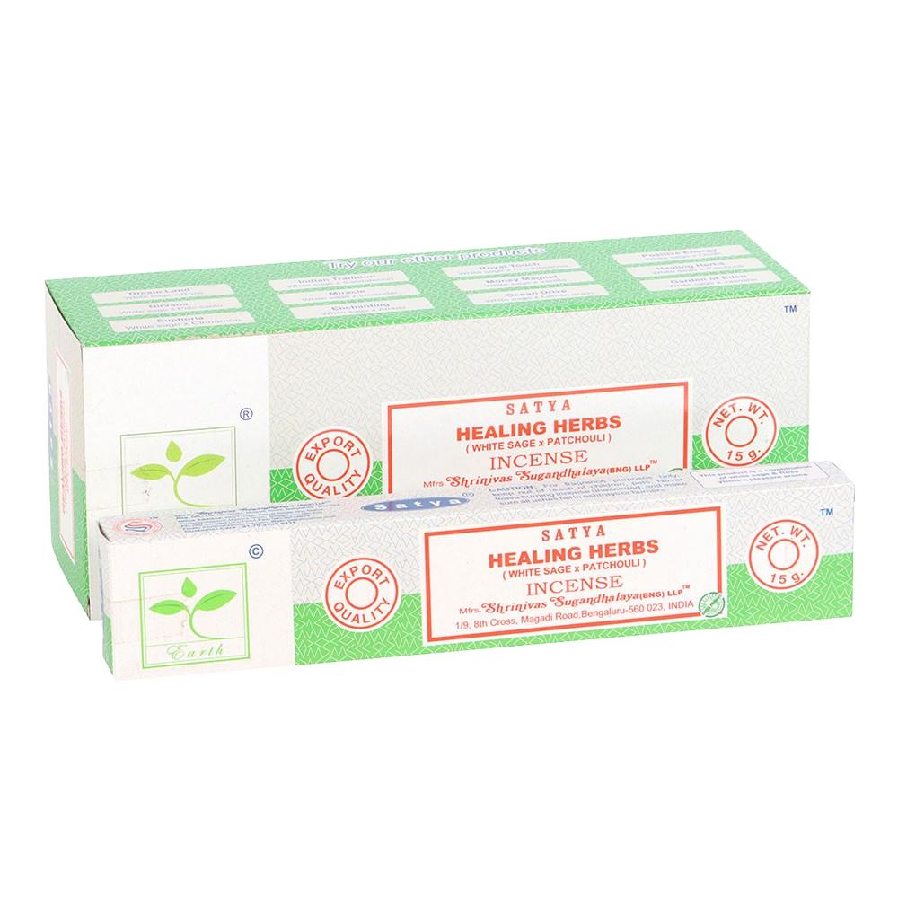 Satya Healing Herbs Earth Incense Sticks (Pack of 6)