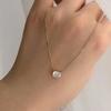 Ladies' Pendant Necklace, Inlaid with Cut Transparent Cubic Zirconia, Minimalist Design, Exquisite Daily Jewelry, Birthday and Bridesmaid Gifts