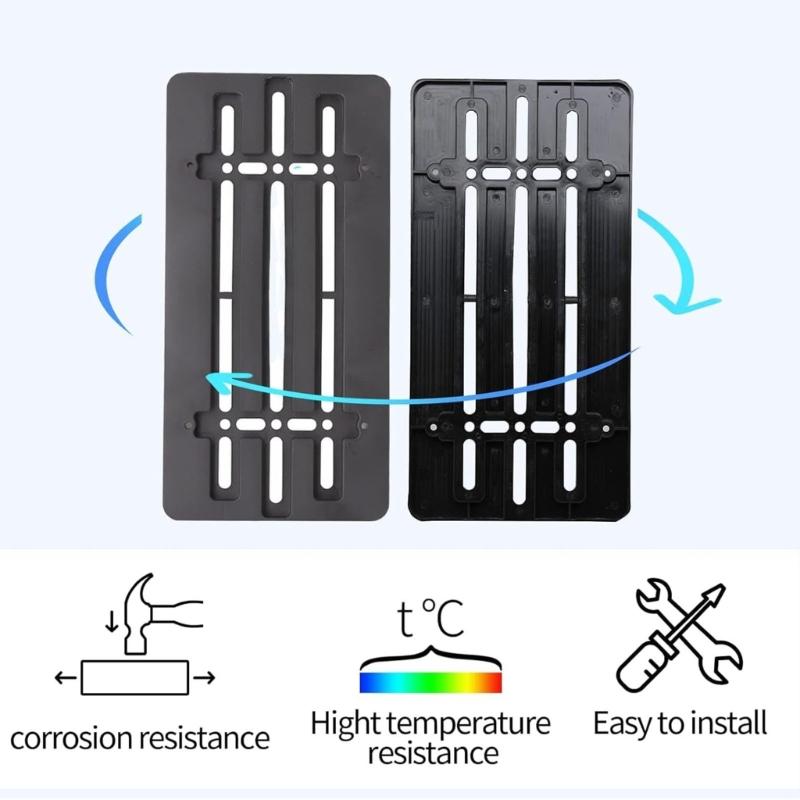 Universal Car Front Bumper License Plate Bracket for SUV Truck Mounting Kit with Screws & Screwdriver Easy Installation